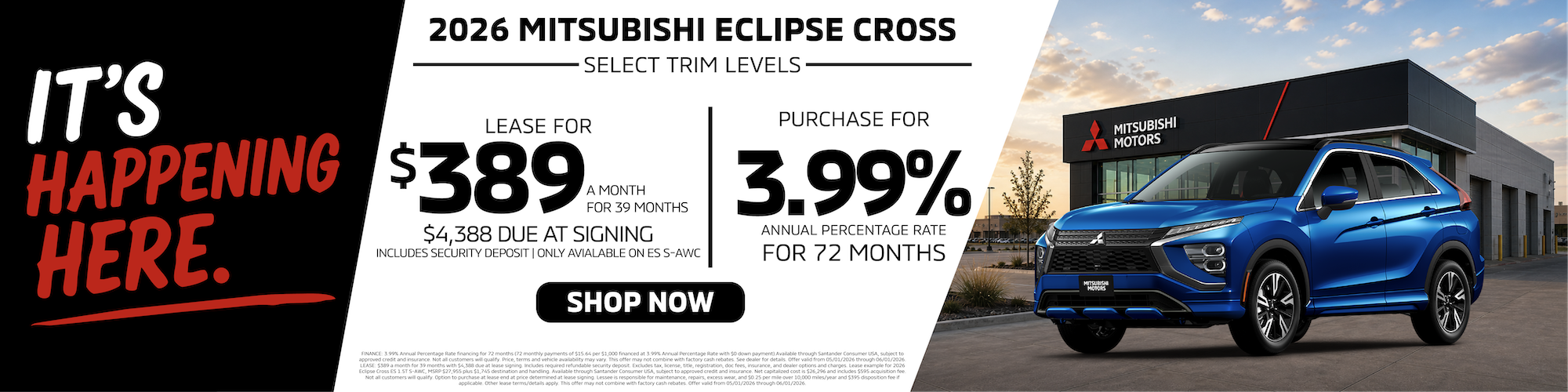 Shop 2026 Eclipse Cross Offers